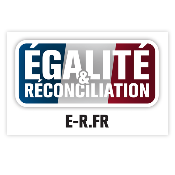 Autocollants E&R E-R.FR Blanc