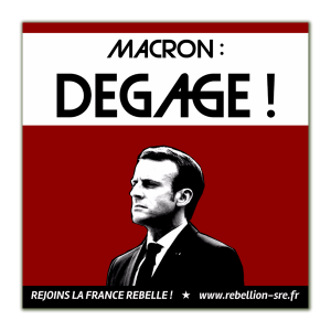 Autocollants Rébellion - Macron : dégage !